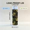1PC Dark Camouflage Leaf Texture Print 750ml Color Plastic Sports Water Bottle Leakproof Flip Straw Lid Suitable for Sports Office Home Use