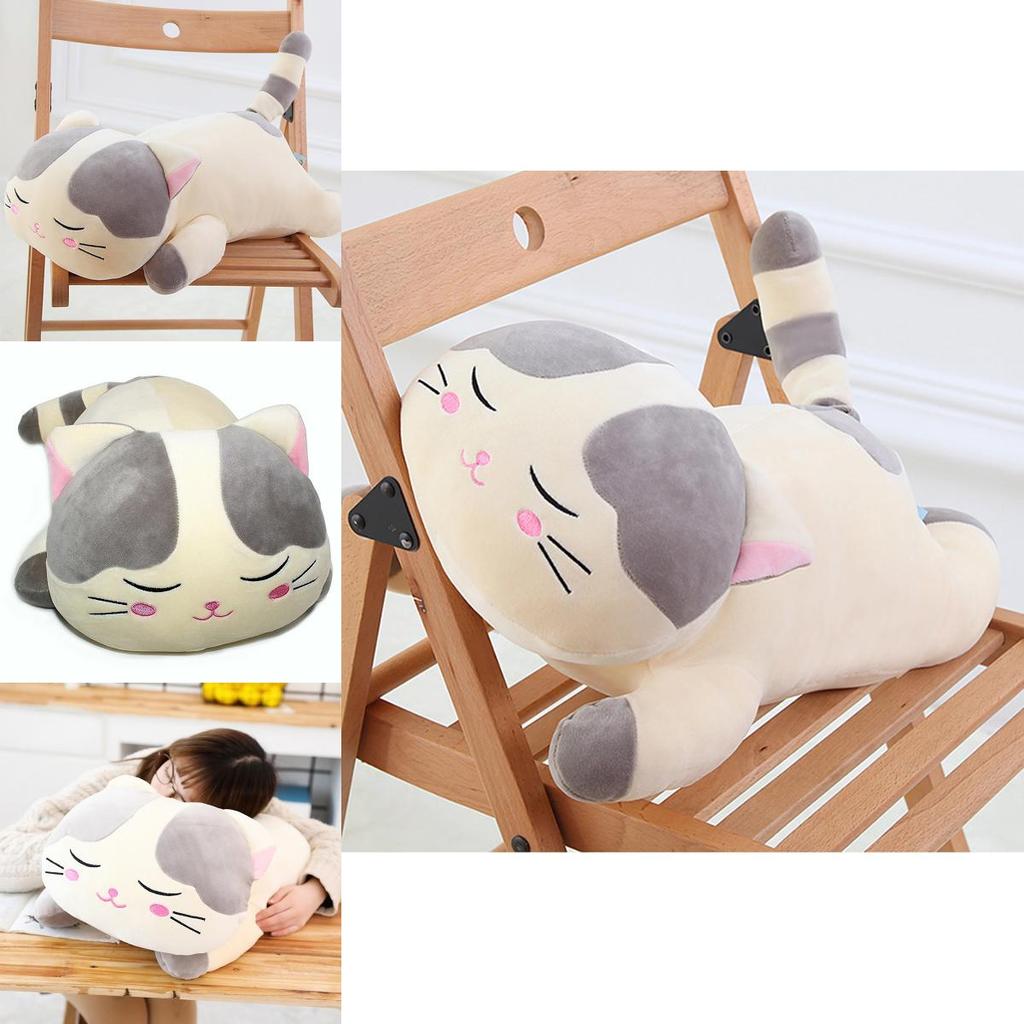 Adorable Soft Animal Cartoon Pillow Cushion With Cute Fat Cat Plush Design