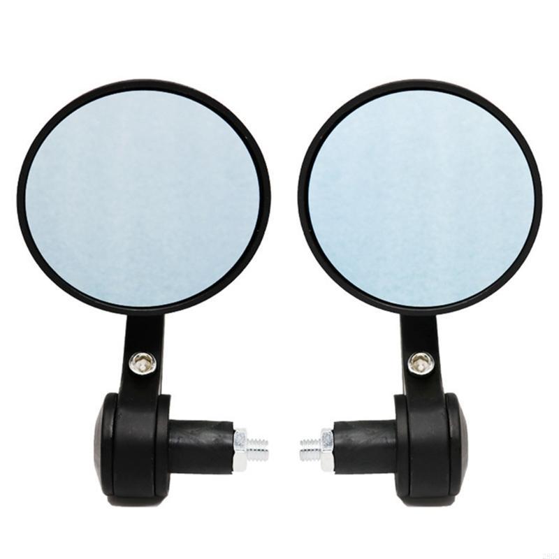 28GC 2Pcs Universal 7/8" Round Handlebar Rear Mirrors Motorcycle Rearview Mirror
