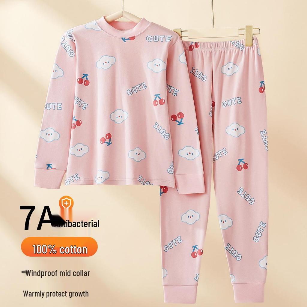 Kids' Autumn-Winter Cotton Thermal Underwear Set – Class A Boys & Girls Pajamas