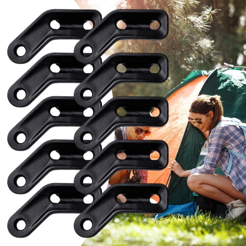 10Pcs 3 Eye Heavy Duty Tent Guyline Adjuster Cord Lock Quick Releases Nylons Rope Tightener For Camping Mountaineering