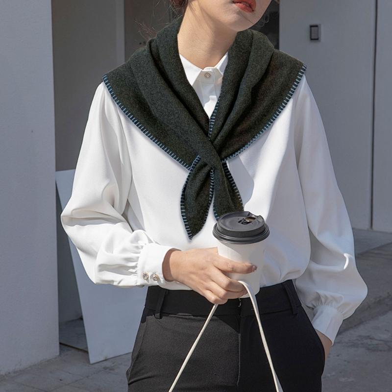 Soft Winter Shawl For Women Warm Triangular Scarf Oversized Wrap Cervical Protection Cold Weather Accessory