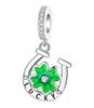 Luckly Four Leaf Shamrock Dangle Charm Copper Family Tree Flower Bead Pendant Compatible With Authentic Bracelets Necklaces Jewellery