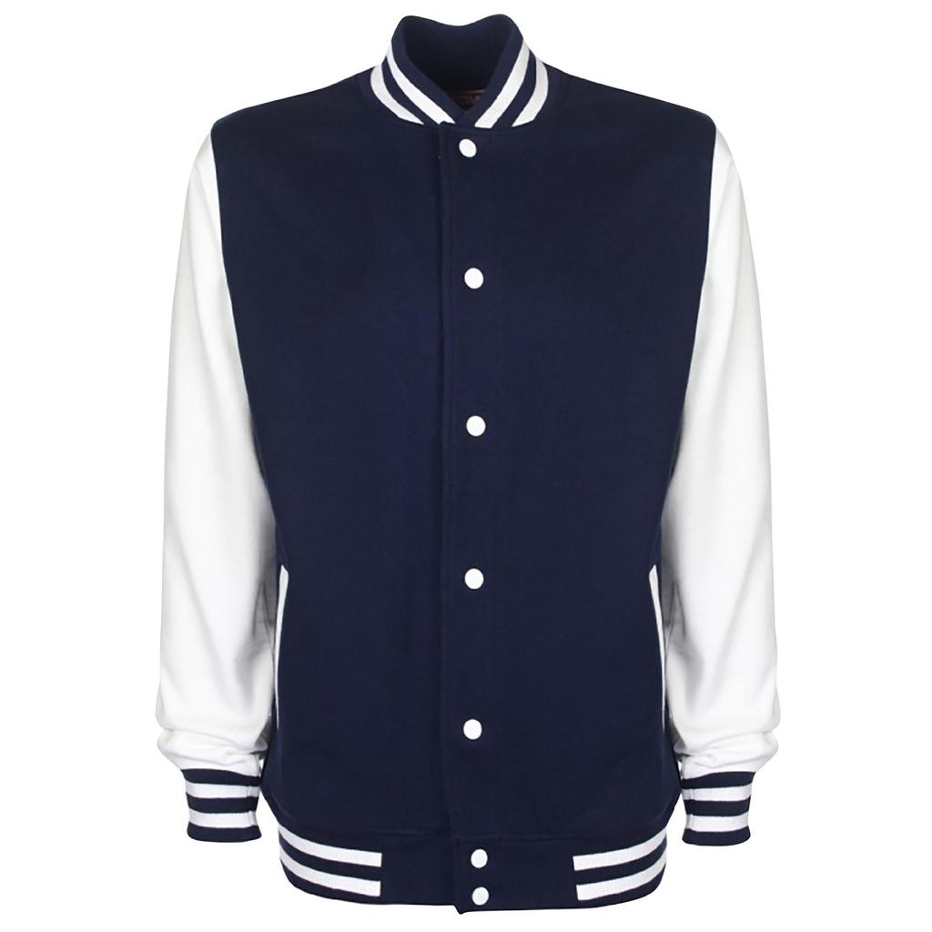 FDM Unisex Varsity / University Jacket (Contrast Sleeves)