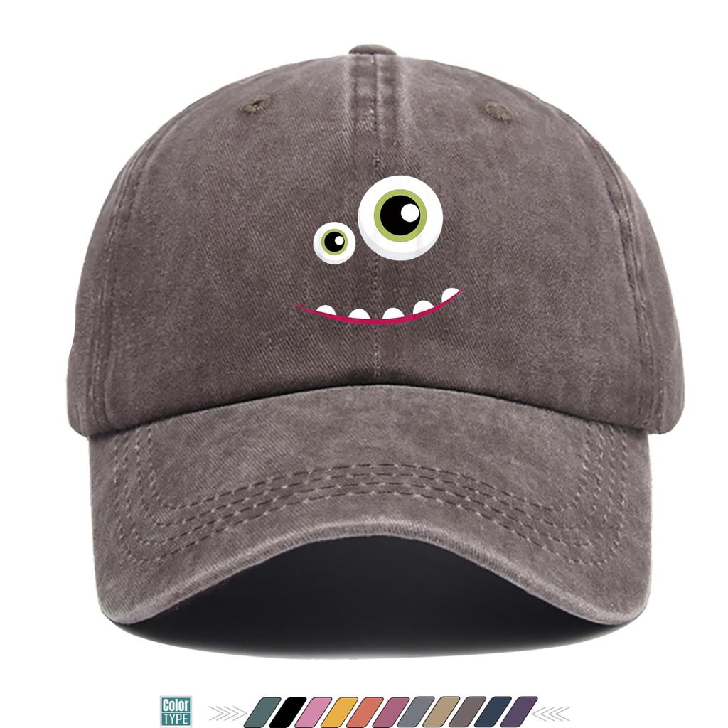 pc Monster Eye Pattern Printed Truck Hat Comfortable And Breathable Stylish And Attractive Cartoon Game Black Classic Papa H