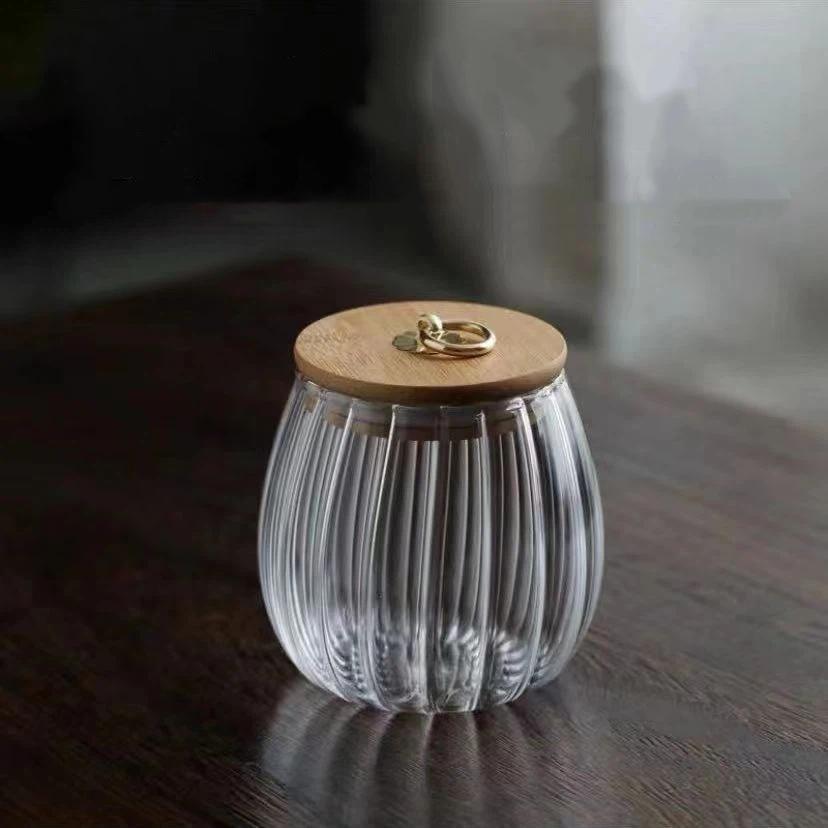 Glass Storage Tank Sealed Jar Container For Food Snacks Grains Tea Nuts Moisture Proof Storage Canister Vintage Kitchen Organizer 750ml
