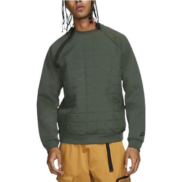 Nike Sweatshirts Men's Green Crew Neck Moderate Regular BV3698-337