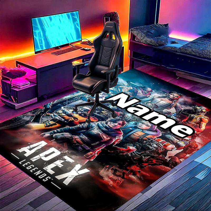 Custom Name Personalized Apex Legends Print Carpet, Versatile Home Decor Rug, for Playroom, Apartment, Balcony, Entryway, Hallway Gift