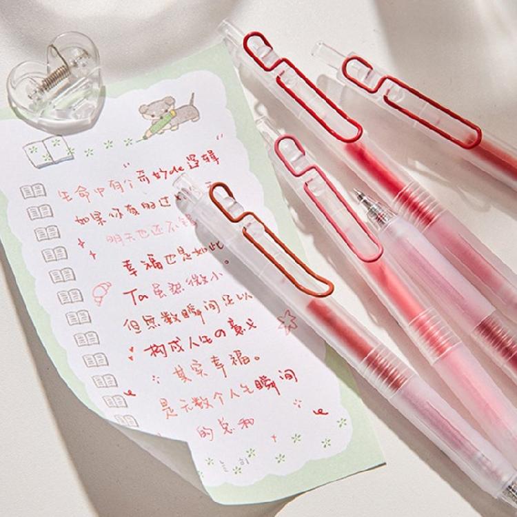 5Pcs Retractable Red Inks Pen for Educators Comfortable Grip 0.5mm Fine Point Red Gel Pen for Note Taking Journaling