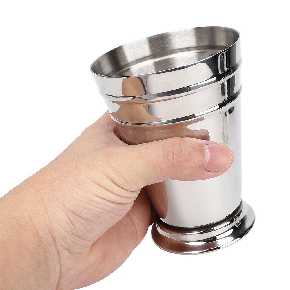 304 Stainless Steel Iced Cocktail Cup Drinking Wine Mug Anti Falling for Bar Party Bartender Tool(Silver 400ML)