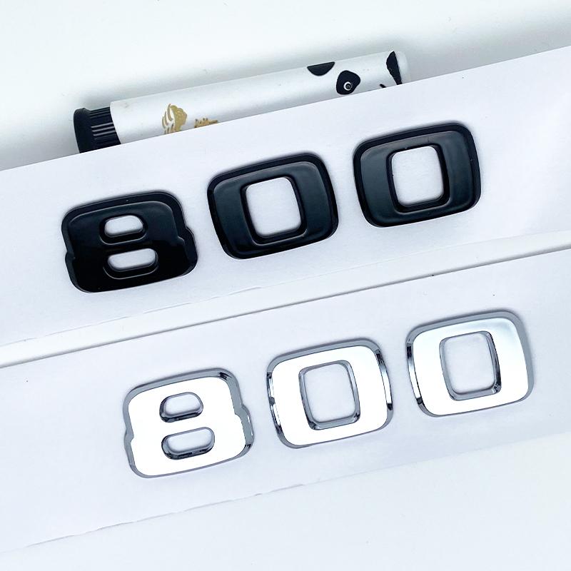 

apply to Mercedes Benz Brabus New G-class Modified Car Logo G700 G800 G900 Displacement Standard Rear Tail Iabel Car Sticker glossy black
