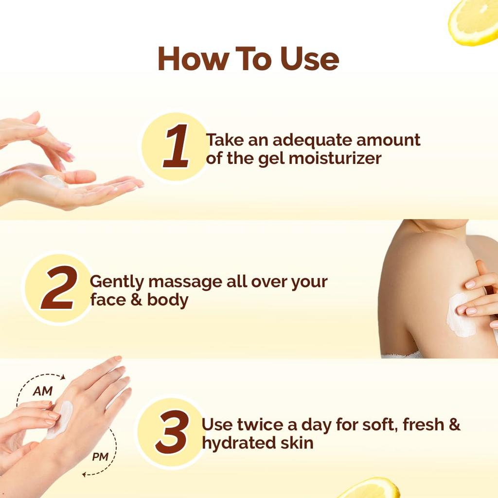 Mamaearth Vitamin C Gel Moisturizer 200g For Glowing Skin Hydration | Lightweight Oil-Free Face Cream For All Skin Types Daily Use