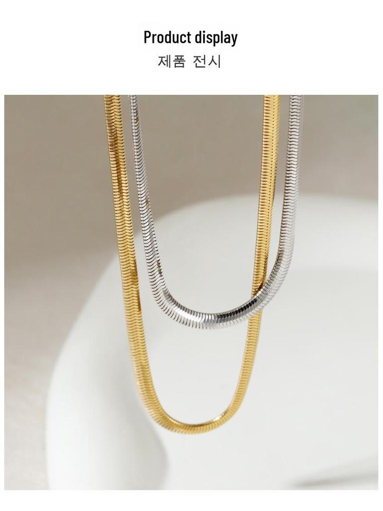 925 Sterling Silver Italian Snake Chain Necklace - Stylish, High-End, Versatile Accessory