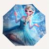 Elsa, Frozen Ombrello alla Moda con Apertura e Chiusura Automatica - Design Pieghevole a 8 Stecche, Leggero e Portatile, Adatto per l'Uso Quotidiano e Lavorativo