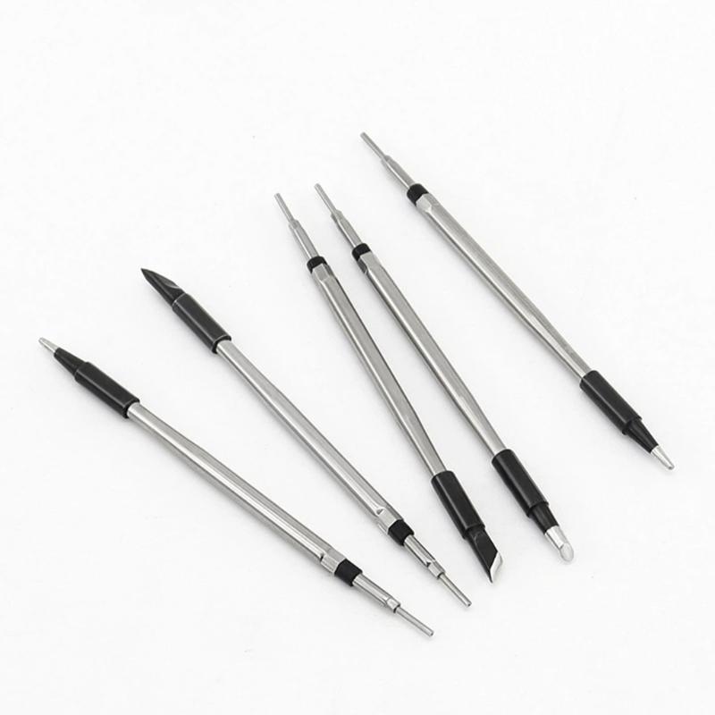 Pack Of 3 Soldering Iron Tip High Thermals Conductivity Copper Build Solder Welding Tip For Smooth Soldering Tool