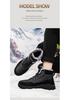 Men's Large Size Russian Winter Snow Boots - Thickened Leather, Fur-Lined, High-Top, Warm Cotton, Cold-Resistant (Sizes 46-47)