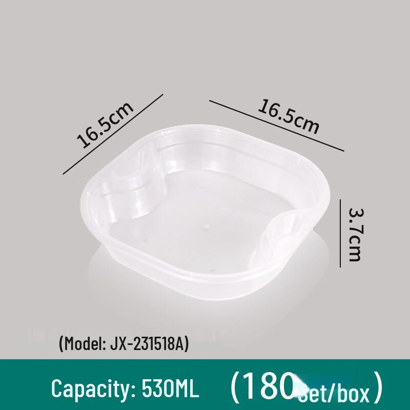 Hanhdun Disposable Square Divided Food Containers with Lids
