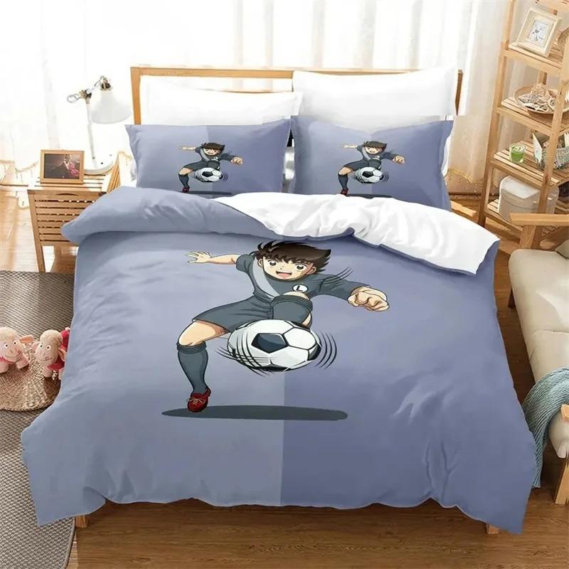 Anime Captain Tsubasa Bedding Set,Duvet Cover Comforter Bed Set Quilt Cover Pillowcase,King Queen Twin Size Boys Girls Adults
