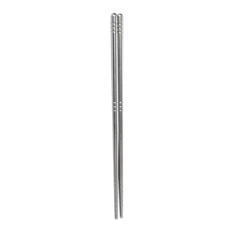 304 Stainless Steel Non-Slip Heat-Resistant Chopsticks - Six-Ring Design for Household and Commercial Use