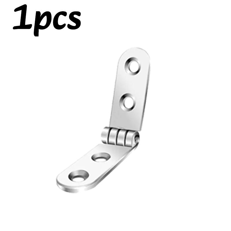 1-10PC 180 Degree Foldable Hinge Flap Screw-On Hinges Metal Rounded Corner Hinge Sewing Machine Cabinet Door Hardware Accessory