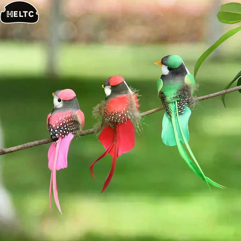 1PCS Garden Prop DIY Decoration Swallow Tail Bird Clip Handmade Simulation Bird Creative Feather Lawn Branch Figurine Ornament