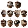Yousheng Forest Animal Acorn Ornaments 2D Acrylic Pine Cone Animal Christmas Tree Pendant Cozy Forest Christmas Ornament for Home Decor