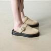 Dr. Martens Casual Cow Split Leather Round Toe Thick Sole Low Top Lifestyle Shoes Unisex Sneaker Light-Brown 40666200