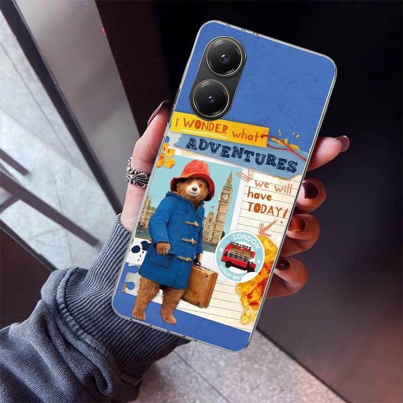 Cute P-PaddingtonS Bear Phone Case For Xiaomi Poco X7 X6 X5 Pro F7 Ultra Redmi 15C 15 13 13C 12 12C 10 10A 10C 9 9A 9C 9T Shell