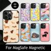 C-Cute C-Cartoon D-Dachshund Phone Case For iPhone17,16,15,14,13,12,11 Plus,Pro Magnetic For Magsafe Wireless Charging