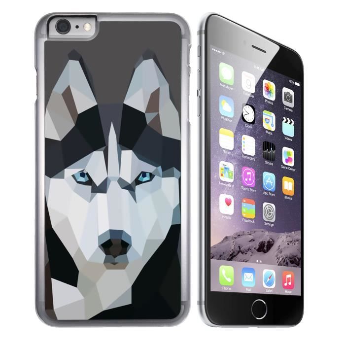 Coque iPhone 6 - 6S Loup Husky Origami