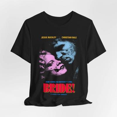 The Bride Movie TShirt Vintage Horror Unisex Graphic Tee Casual Comfortable Base Layer TShirt HighQuality Streetwear