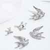 A White Peace Dove-Shaped Metal Brooch—Simple Unique And Cute A White Dove Accessory Badge