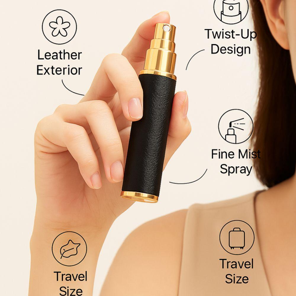 10ml Mini Perfume Bottle Refillable Empty Cosmetic Containers Spray Rotating Bottle  Travel