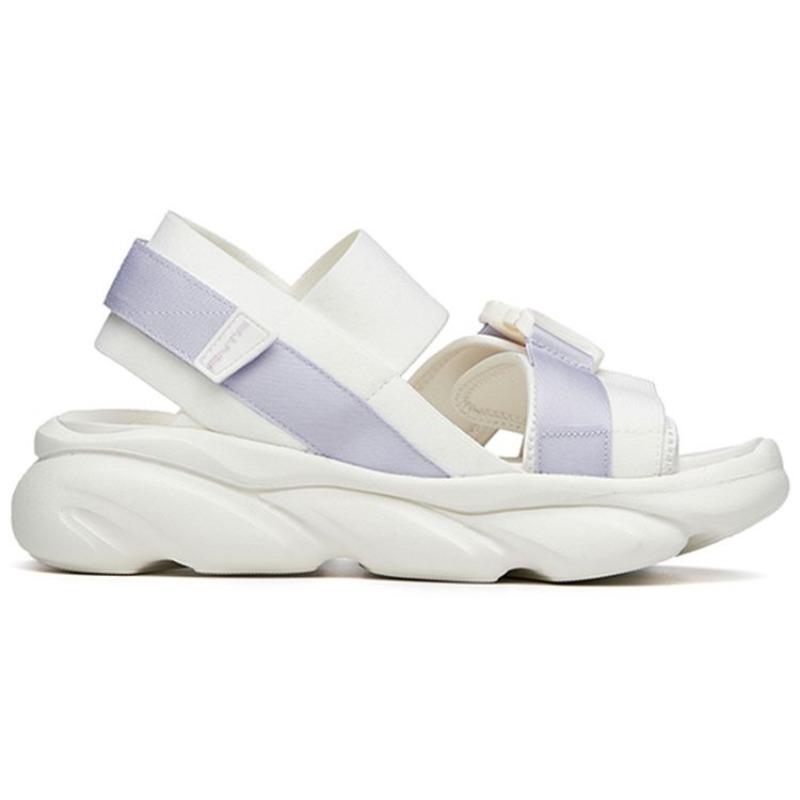 Anta women s beach sandals white purple, lightweight and breathable 922226966-2 39