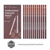 14b Matte Charcoal Sketching Pencils Set for Students & Professionals