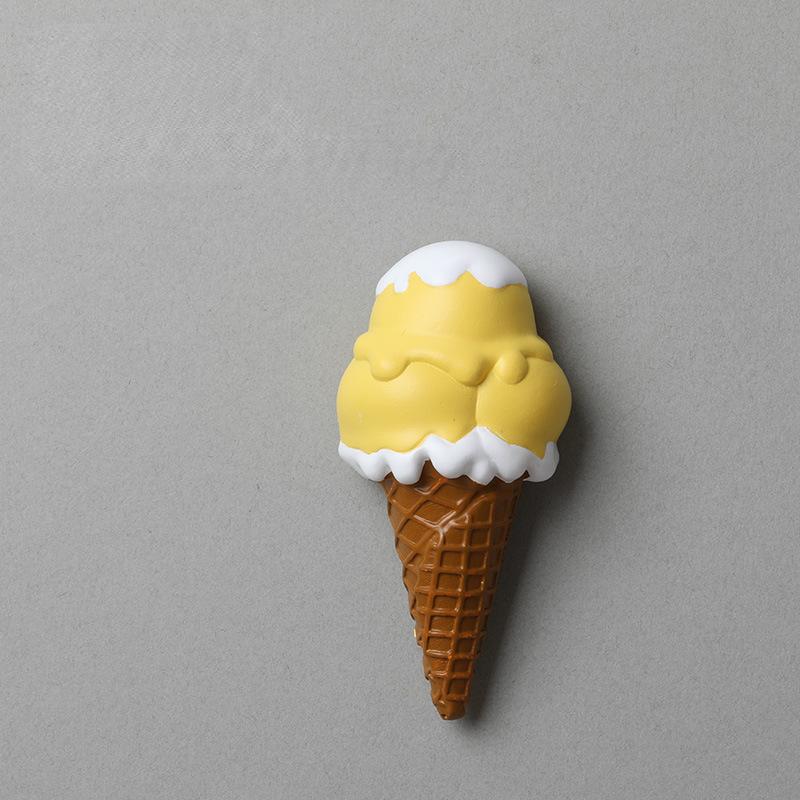 Cute Refrigerator with Magnetic Suction Stickers Refrigerator Decoration Cartoon Ins Ice Cream Animal Teddy Bear