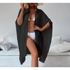 Summer Loose Cardigan Sun Protection Sarong Woman Bikini Cover-up Swimsuit Solid Beachwear Cover-Ups Swimwear Women Kimono Dress