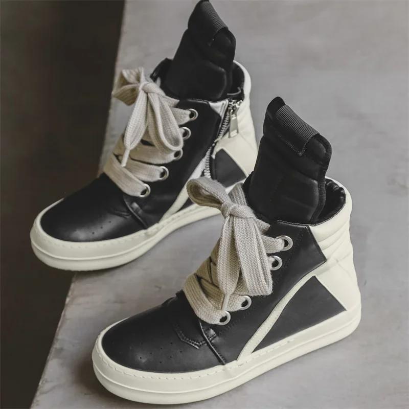 

RO High-Top Retro Motorcycle Boots - Men s Versatile Autumn/Winter Casual Sports Footwear X168 40 чёрный