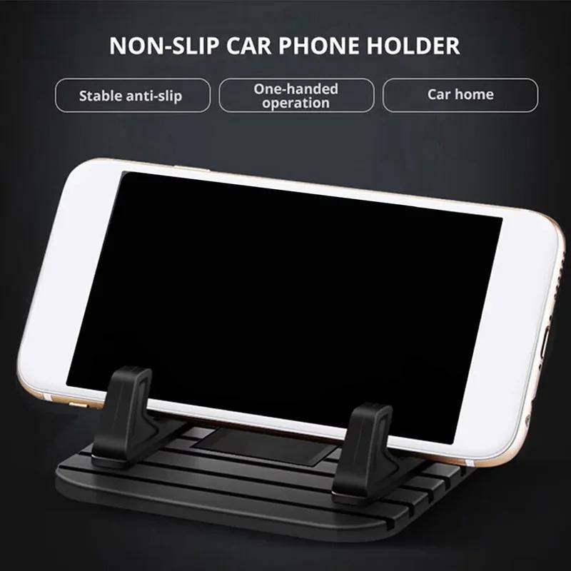 1/2/4/6pcs Car Dashboard Silicone Mount Phone Holder Non Slip Mat GPS Navigation Bracket For IPhone Samsung Android Smart Phones