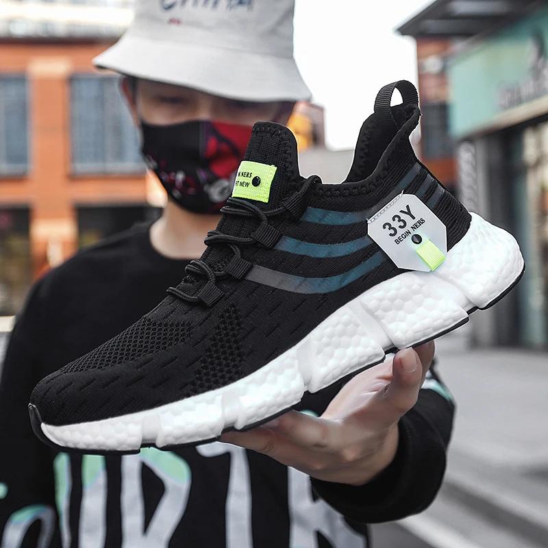 

Мужская повседневная спортивная обувь, дышащие легкие кроссовки, уличные сетчатые черные кроссовки, женские спортивные кроссовки для бега, теннисные прогулочные туфли