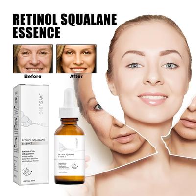 Retinol 0,5 % Squalan-Essenz, verblassende Falten und Pigmentierung, Entfernung schwarzer, feuchtigkeitsspendender und aufhellender Essenz