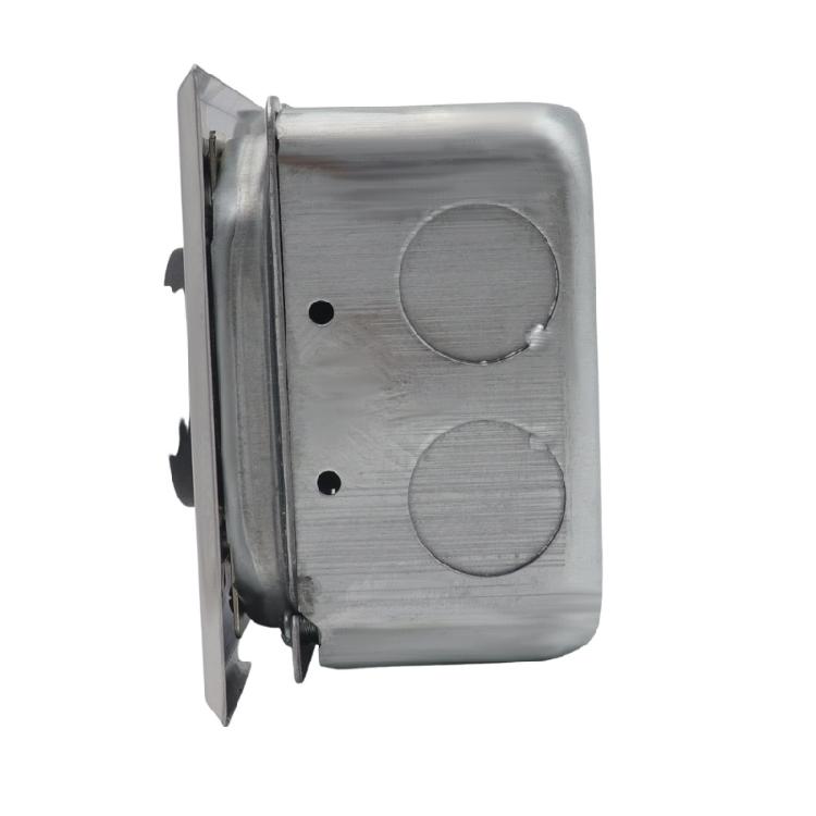 Multipurpose NEMA 14 30R 30A Electrical Receptacle Assembly With Square Metal Box Sliding Covers and Brackets Use