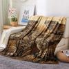 1PC Natural Decoration Print FlAannel Blanket, High quality Comfortable for All Seasons, Home Decor, Warmth and Comfort