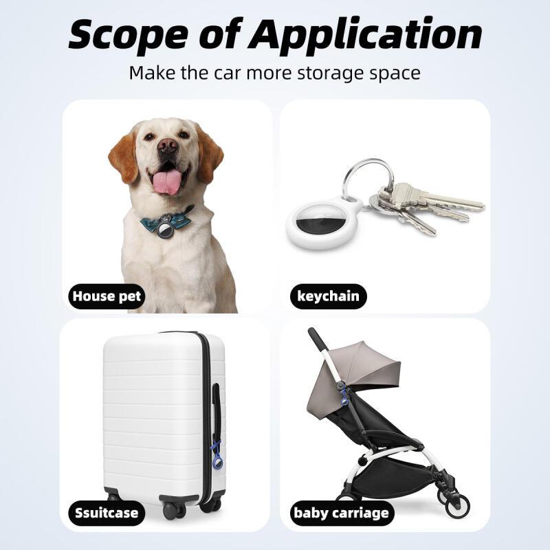 HdoorLink Bezpečný držák s popruhem pro pouzdro na iPhone Airtag Ochranný kryt Nárazník Příslušenství pro lokátor Proti poškrábání Klíčenka Pouzdro na AirTag