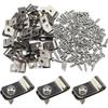100 Pieces Corrosion Resistant Stainless Steel Wire Fence Clips For Enhancing Stability In Garden And Farm Setting