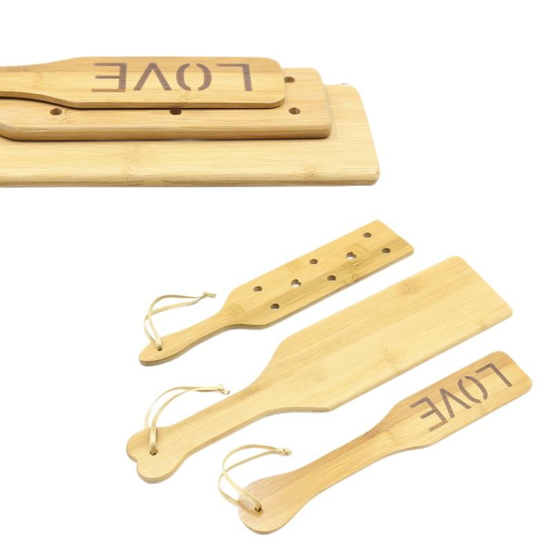 BDSM Spanking Toys with Smooth Surface Light Play Bamboo Wood Paddle Whip for Fetish Flogger Slave Fantasy Adult Erotic Sex