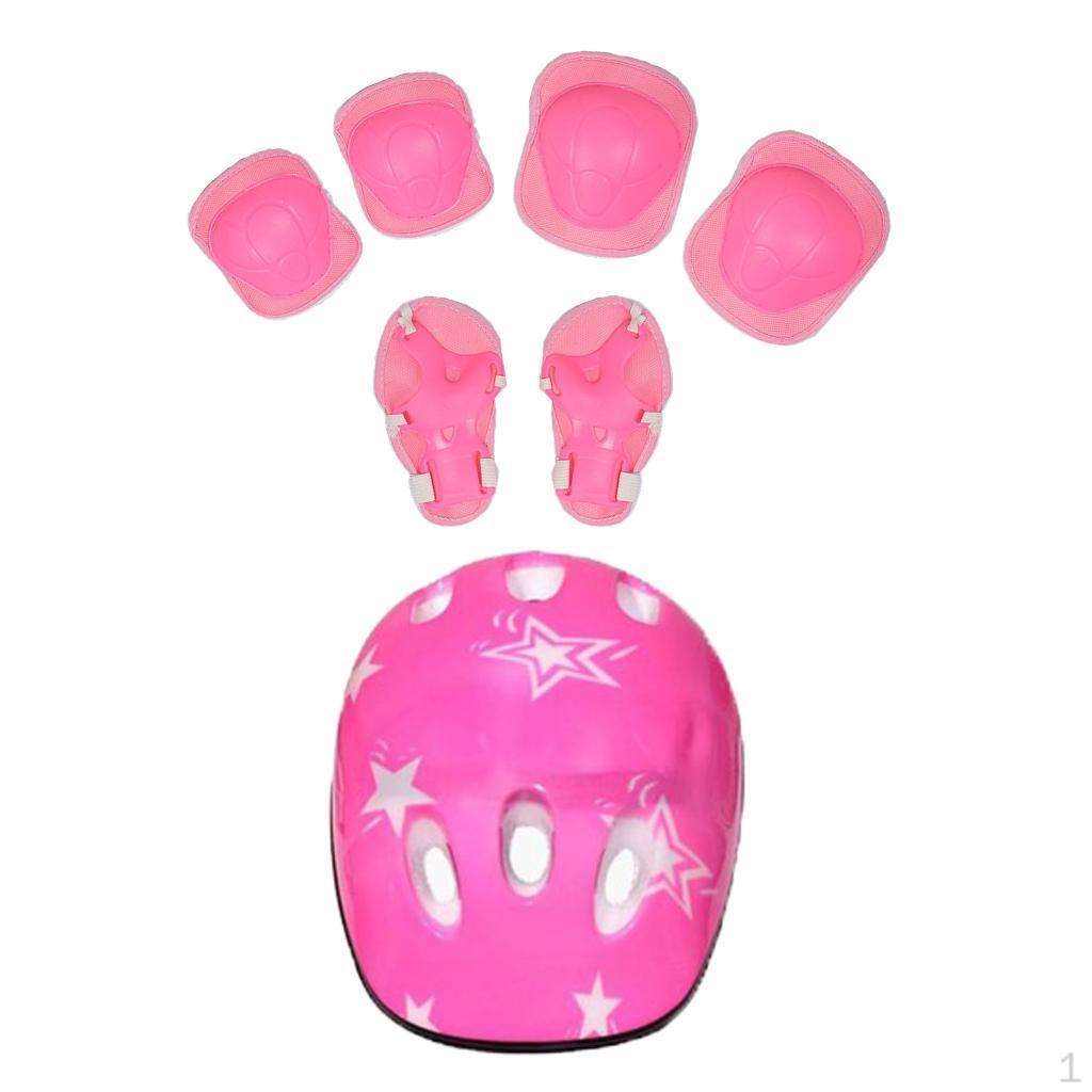 6/7 Pcs Elbow Wrist Knee Pads Sport Safety Protective Equipment