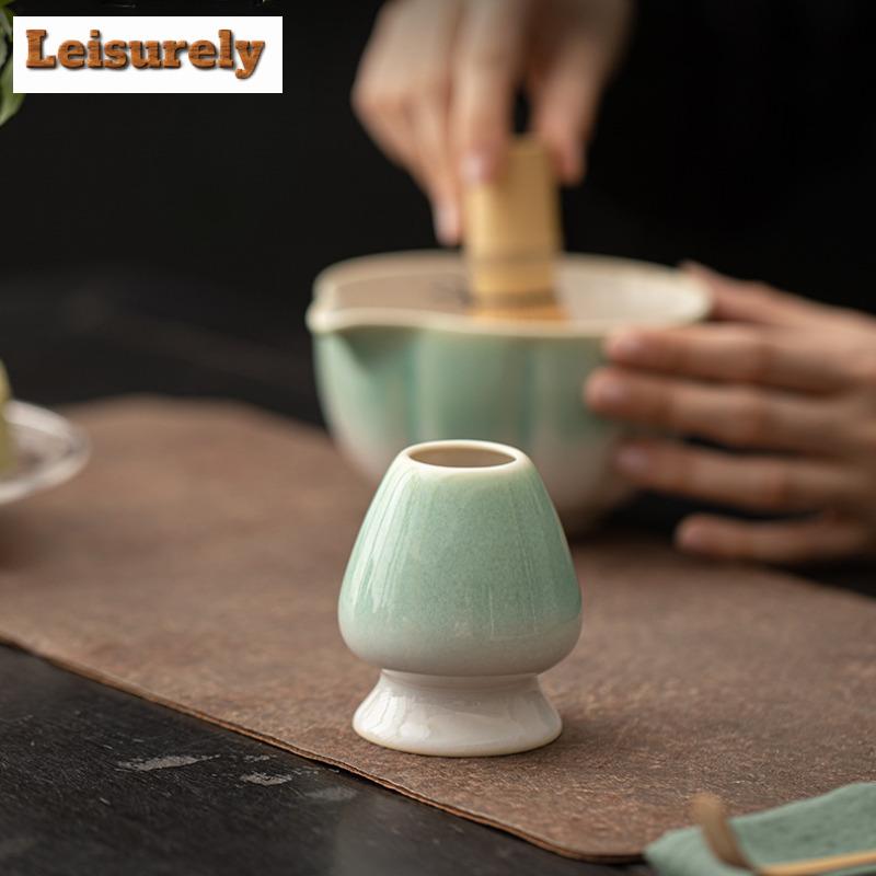 Japońska Ceramika Matcha Zielona Herbata Chasen Uchwyt Stojak Miska Bambusowa Mioteczka Młynek Pędzle Narzędzia do Herbaty Uchwyt Akcesoria do Herbaty Zastawa do Herbaty