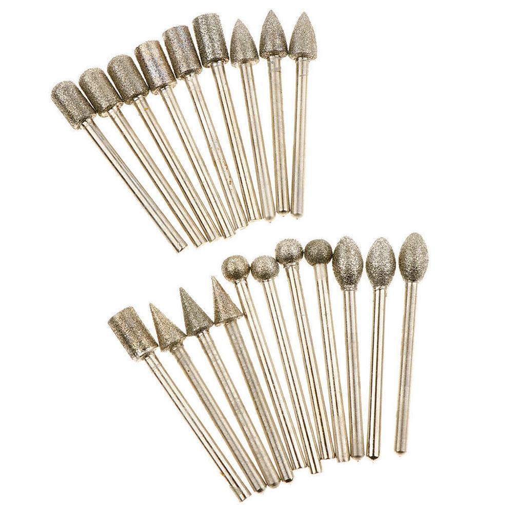 

20PCS Burr Set with 300CMm Shank Fitment Tool Accessories for Stone Carving Grinding Polishing Engraving