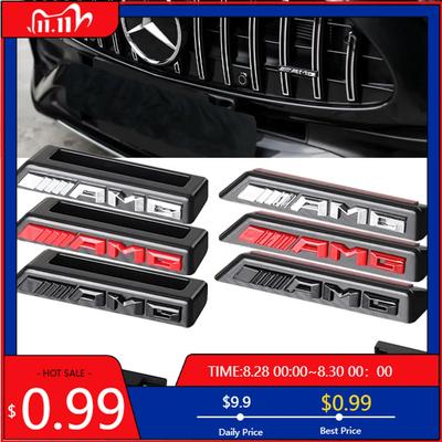 GLC GLB 3D ABS Car Emblem Front Grille Badge Decoration Sticker For Mercedes Benz AMG A B C D M S R G Class GLA GLB W124 W176 C